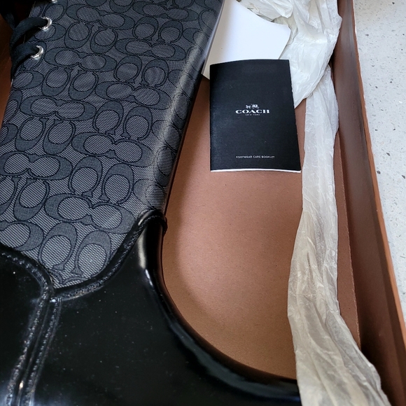 - Coach Tristee rubber rain boots, lined with faux fur obo - Picture 3 of 8